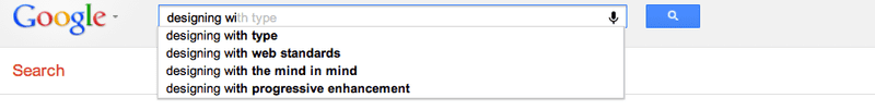 Google autocomplete